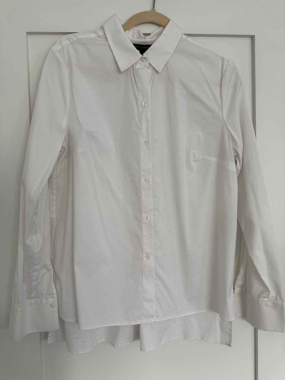 White House Black Market White Classic Button-Front Shirt